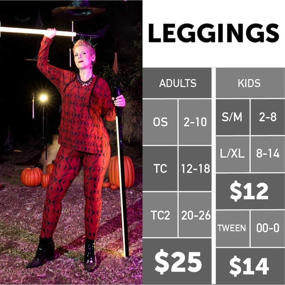 TC LuLaRoe Witches hats leggings NWT - Picture 2 of 3